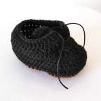 Zapatos Negros Tradicionales Bebé con Cordones