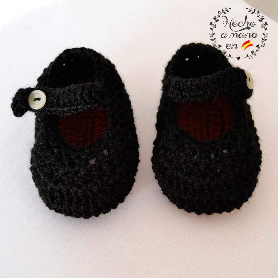 Zapatos sevillana negro para bebé