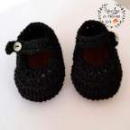 Zapatos Negros Tradicionales Bebé Merceditas