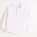 Camisa Blanca Cuello Mao. 6 - 24 Meses