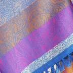 Pañuelo o Mantón Fibrana Azul para traje regional: baturra, extremeño, vasco