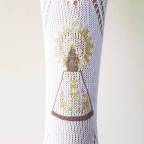 Calcetín traje regional con la Virgen del Pilar bordada para traje baturra